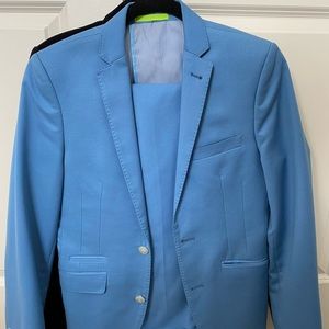 Baby blue suit